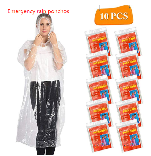 emergency rain ponchos